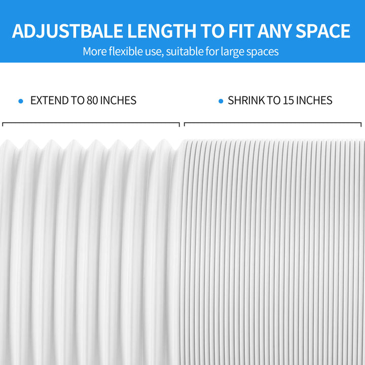 Flexible Portable Air Conditioner Exhaust Hose - 5.75 Inch Diameter, Counter Clockwise Thread